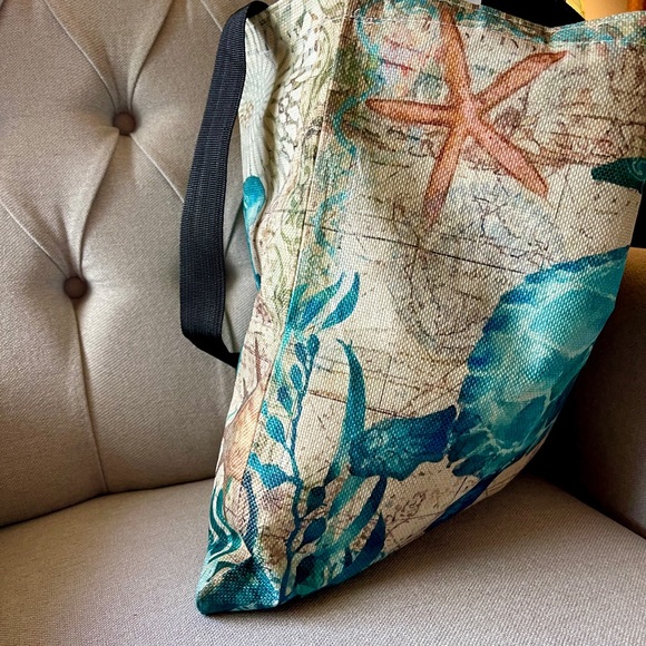 New Turtle Canvas Tote - Large - Picture 5 of 9